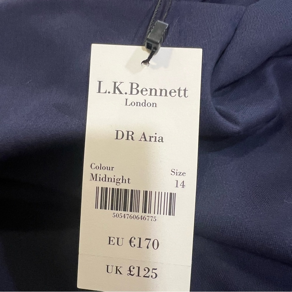 LK Bennet  10 Elegant Navy Blue Dress NWT - Picture 6 of 6